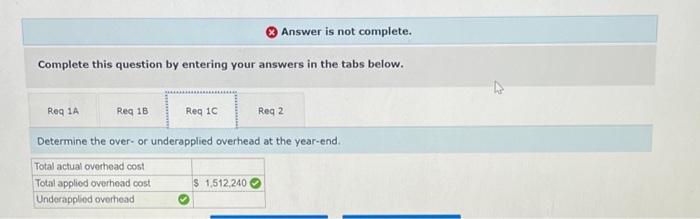 of the six jobs during the year. Answer is not complete. Complete