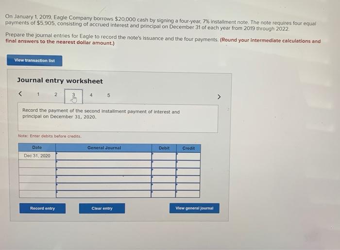 requires four equal payments of $5.905. consisting of accrued interest and principal