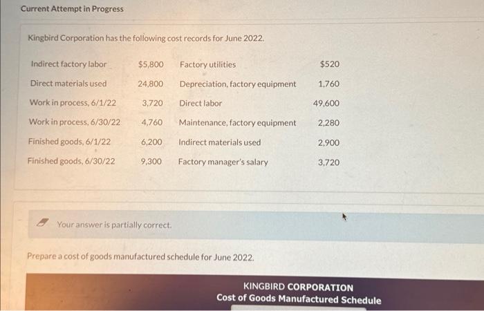 please fix the mistakes for me Current Attempt in Progress Kingbird Corporation