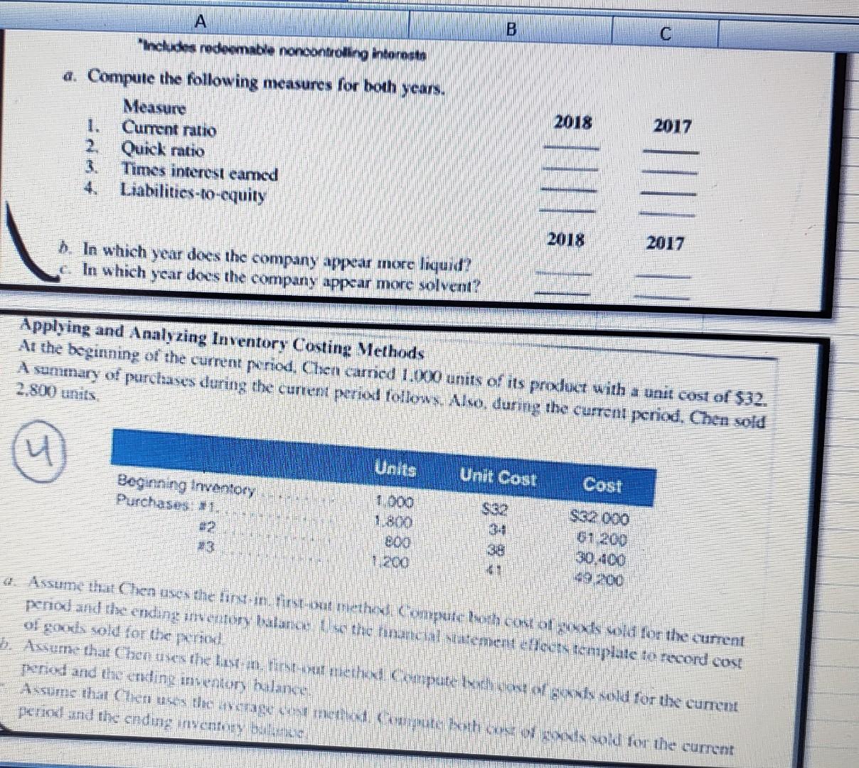 completed Formulating Financial Statements from Raw Data and Calculating Ratios Following is