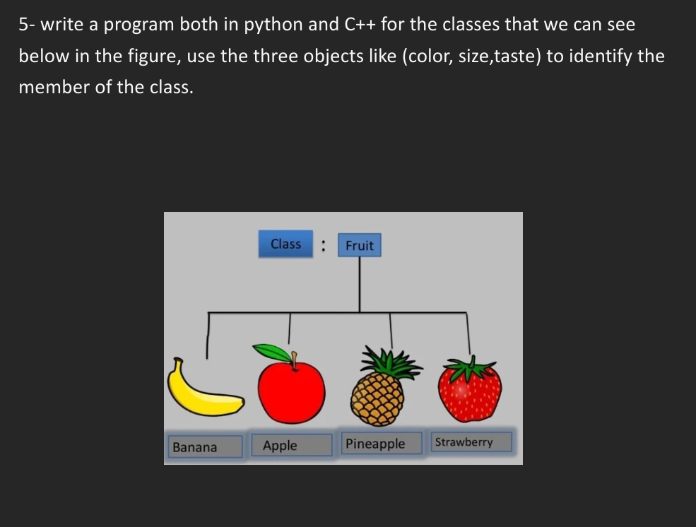  5- write a program both in python and C++ for the