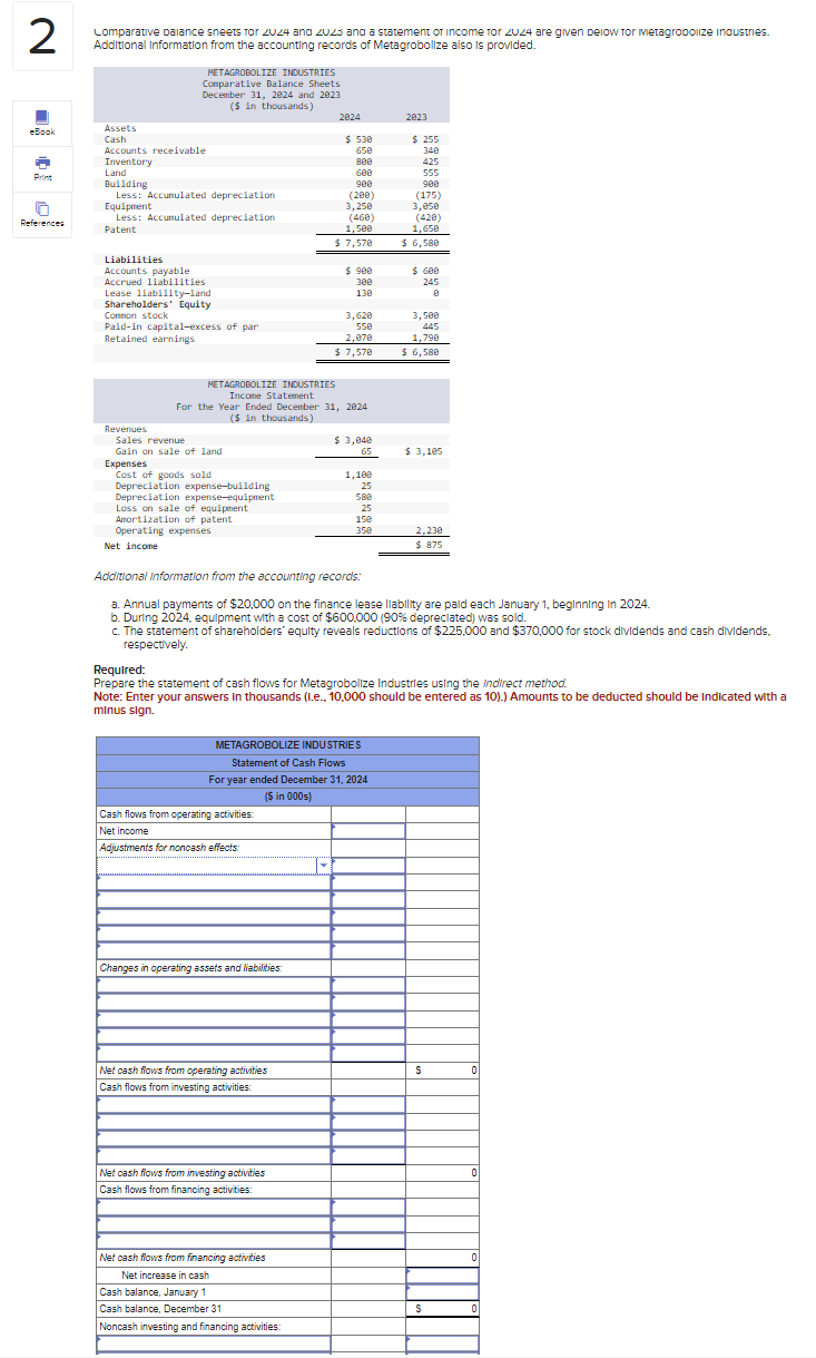  Lomparative Dalance sneets tor U4 and US and a statement or