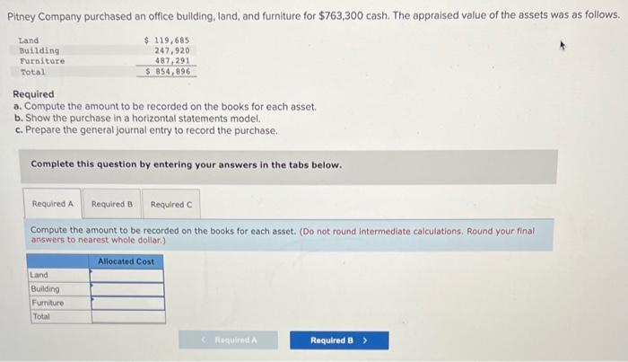 Please do Parts A, B, and C. Required a. Compute the amount