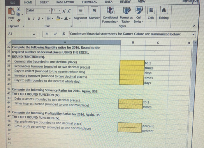 In HOME INSERT PAGE LAYOUT FORMULAS DATA REVIEW VIEW B I U