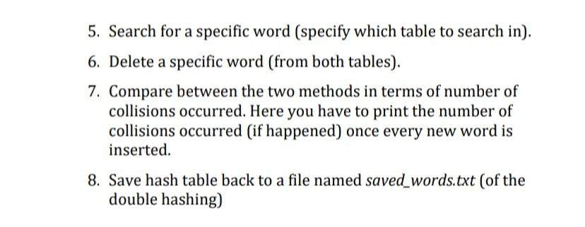  write it in c language and do all the following stuff
