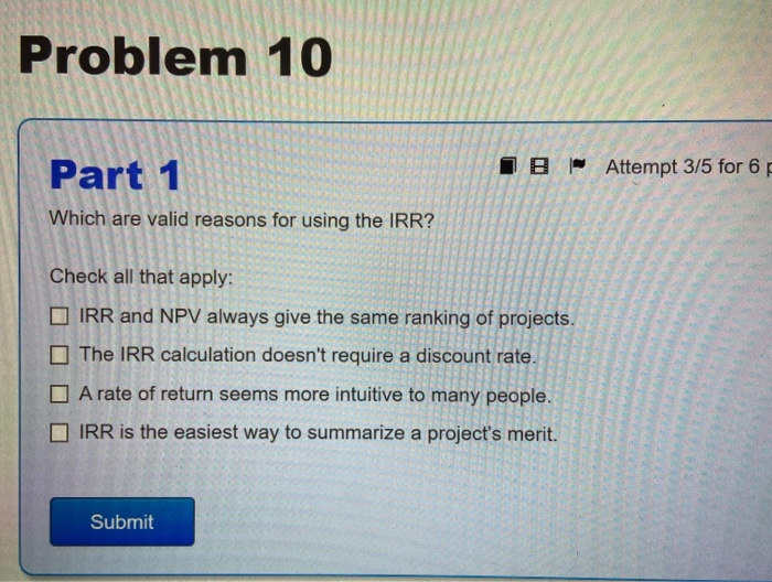  Problem 10 Part 1 Attempt 3/5 for 6 Which are valid