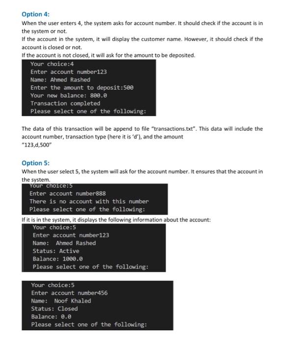 is opened, its initial balance is zero. 2. The withdraw operation will
