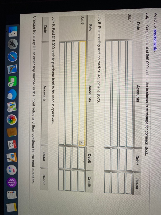 5 Paid monthly rent on medical equipment, $570. 9 Paid $15,000 cash