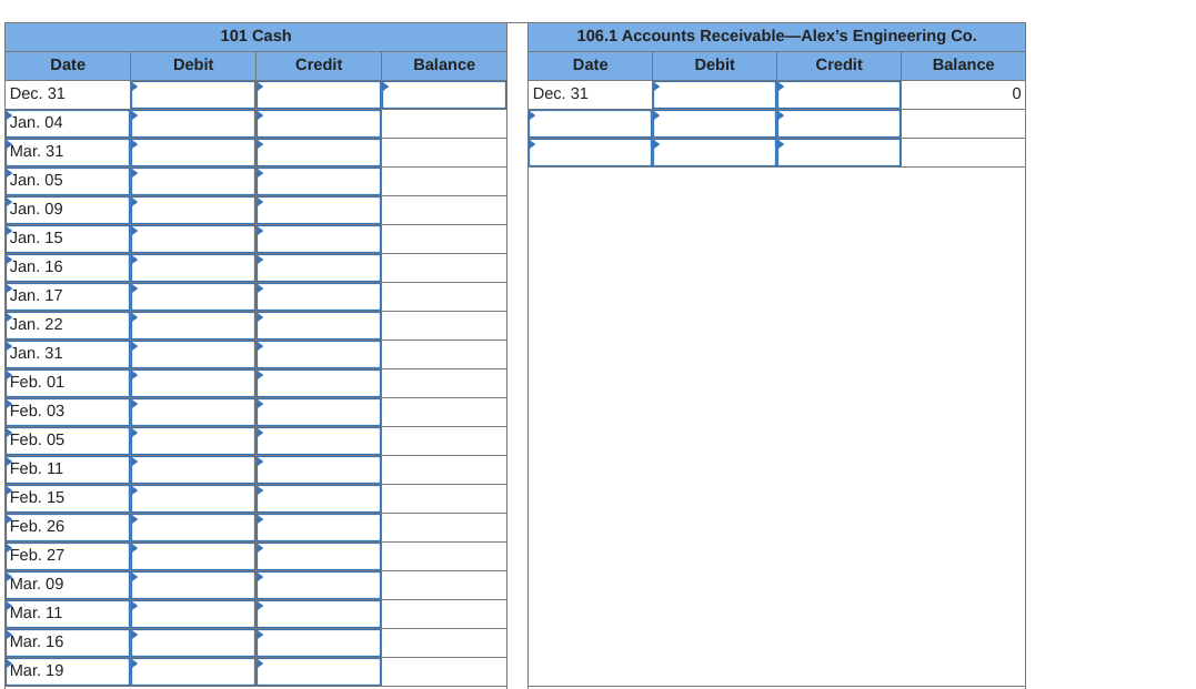 Date Debit Credit Balance 163 Office Equipment Debit Credit Date Balance 164