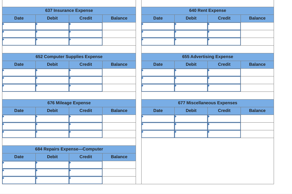 Wages Payable Debit Credit Date Balance Date Balance Dec. 31 Dec. 31