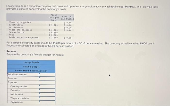 will upvote for fast correct answer Lavage Rapide is a Canadian company