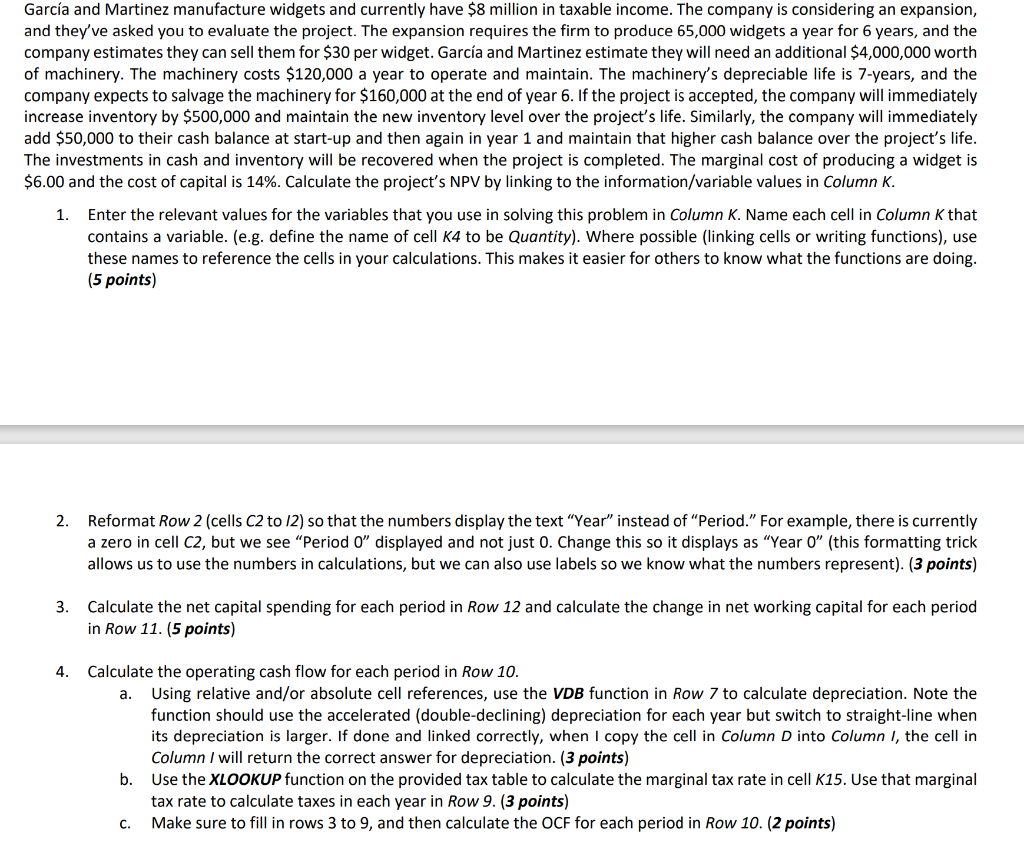  Please Solve using Excel and Show the functions using the cells
