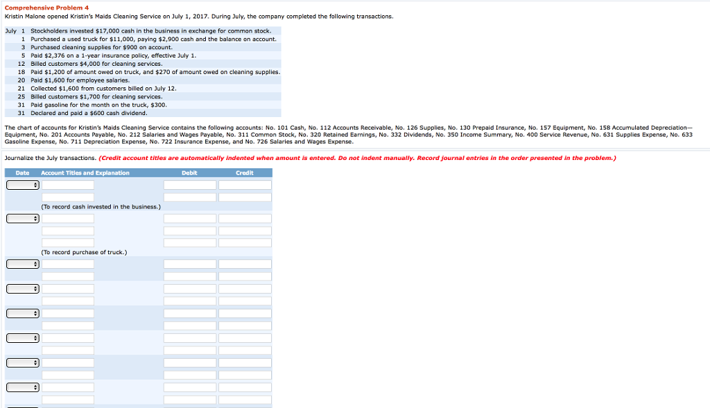 Long question thanks so much for your help! Comprehensive Problem 4 Kristin