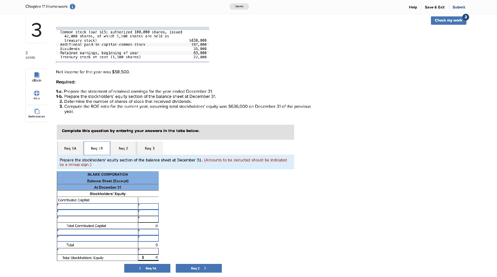 work 3 The following account balances were selected from the records of