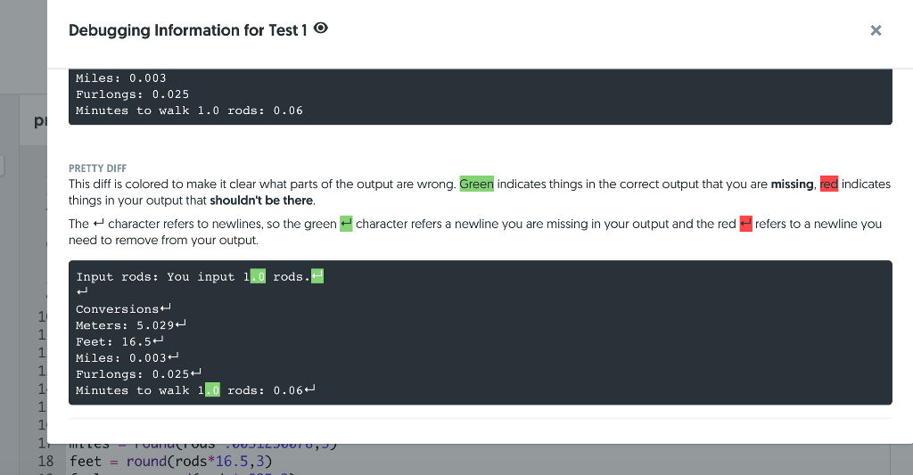 I've been trying to get this code to match with what my