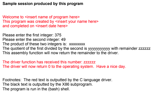 Make a program of two modules: the driver module is in C