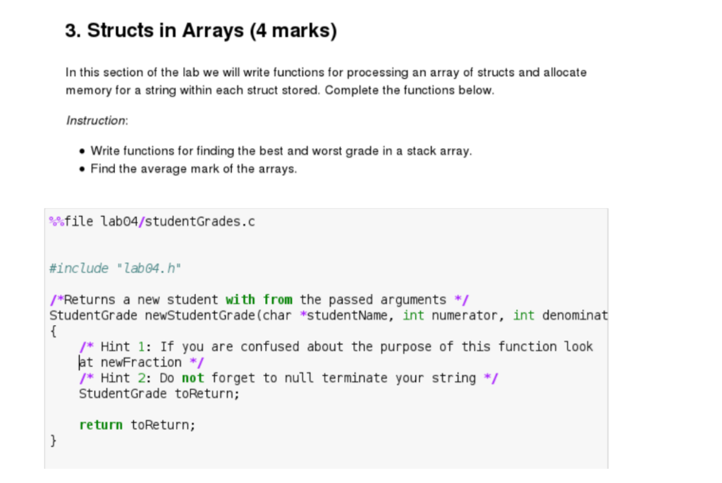 Hello, please help me with this question in C language. Make sure