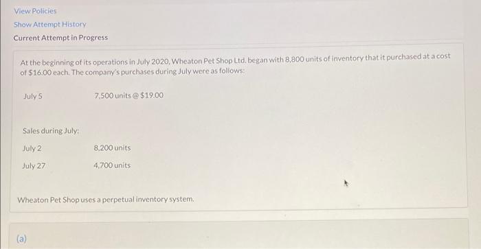  View Policies Show Attempt History Current Attempt in Progress At the