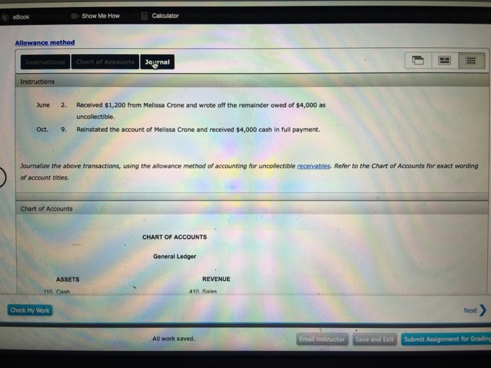  eBook Show Me How Calculator Allowance method Journal June 2. Received