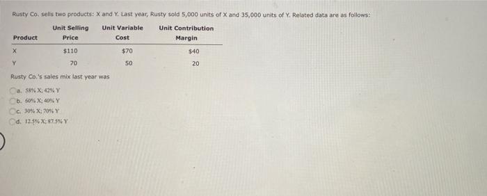 please help me with this last two questions Rusty Co selis two