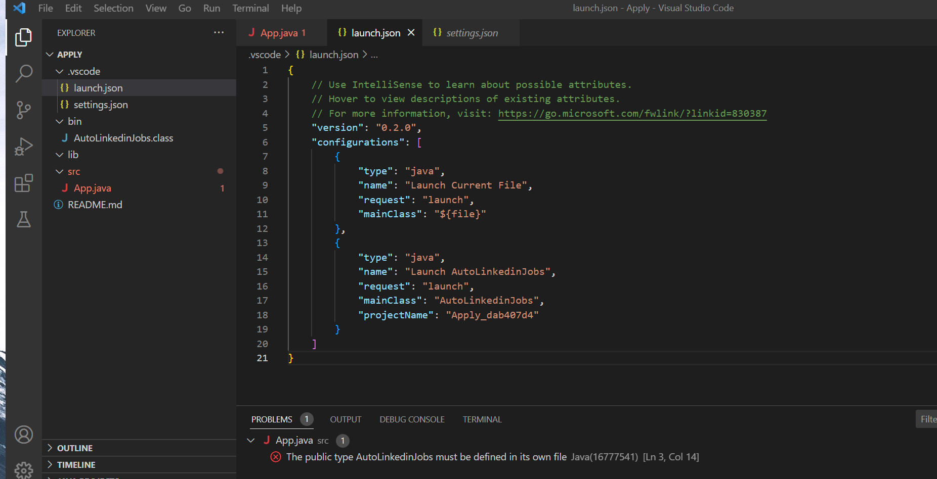 then what i have to run this: import java.util.Scanner; public class AutoLinkedinJobs