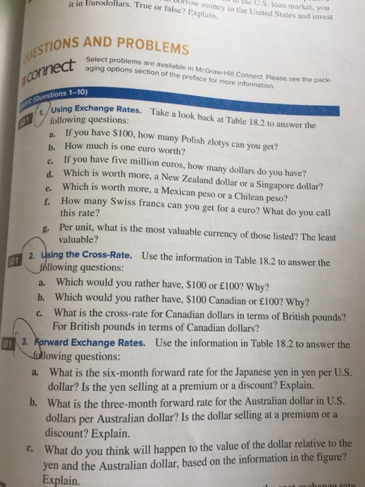  Circle questions only 1 2 3 Using Exchange Rates. Take a