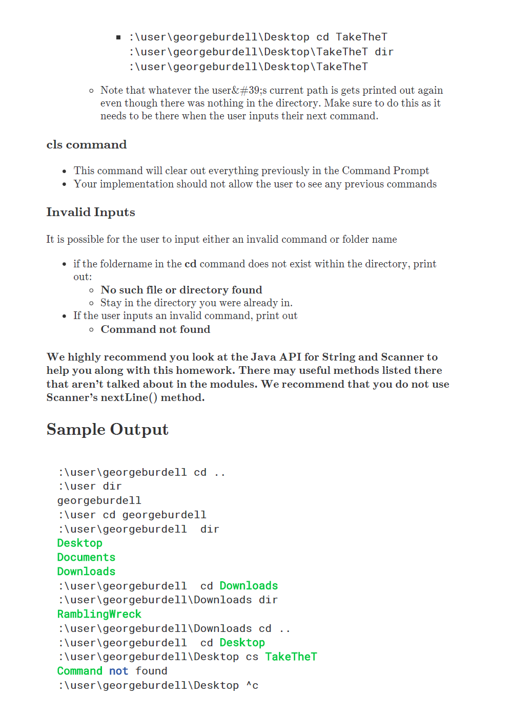goal is to create a program that acts the same way that
