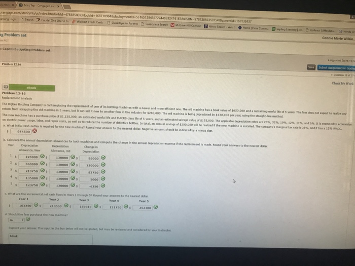  ng Problem set Problem 12.16 The eigbee Betting company is the