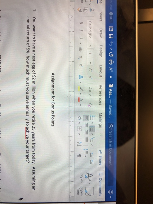 in Document Share Comm Insert Draw Design Layout References Calibri (Bo... v