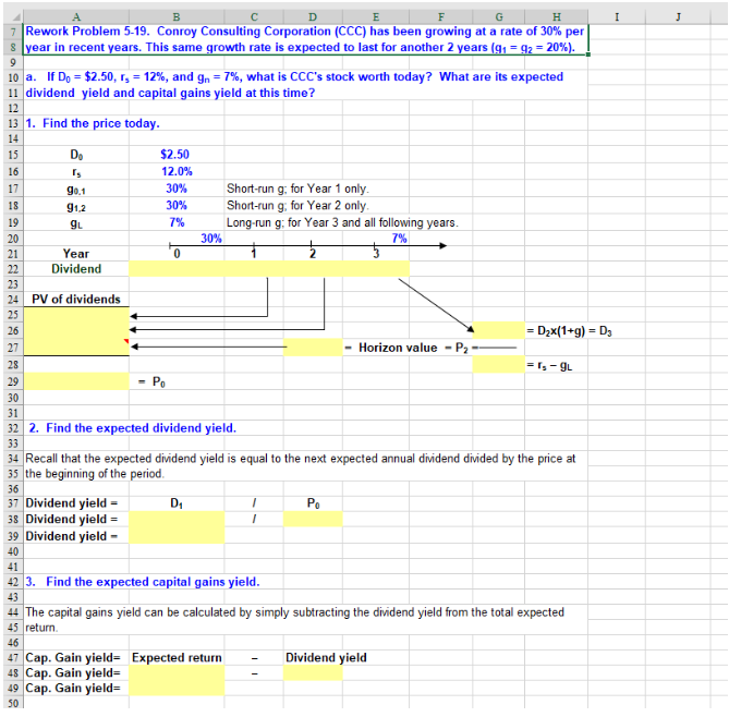 answer yellow highlights I B C D E F G H 7