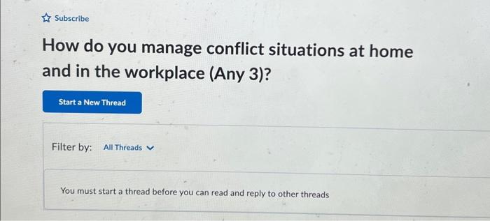 in the workplace (Any 3)? Start a New Thread Session 8 -