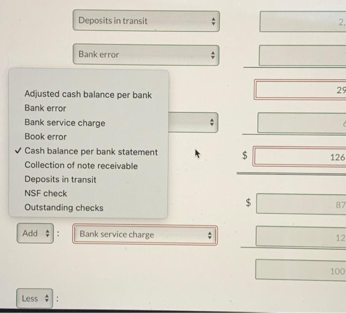 charge not recorded by the depositor $28. 3. The bank erroneously charged