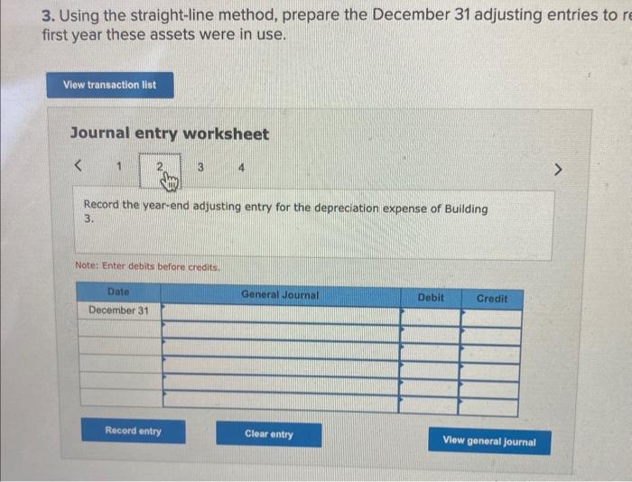 for land, Building 1 , Building 2, and Land Improvements 1. Building