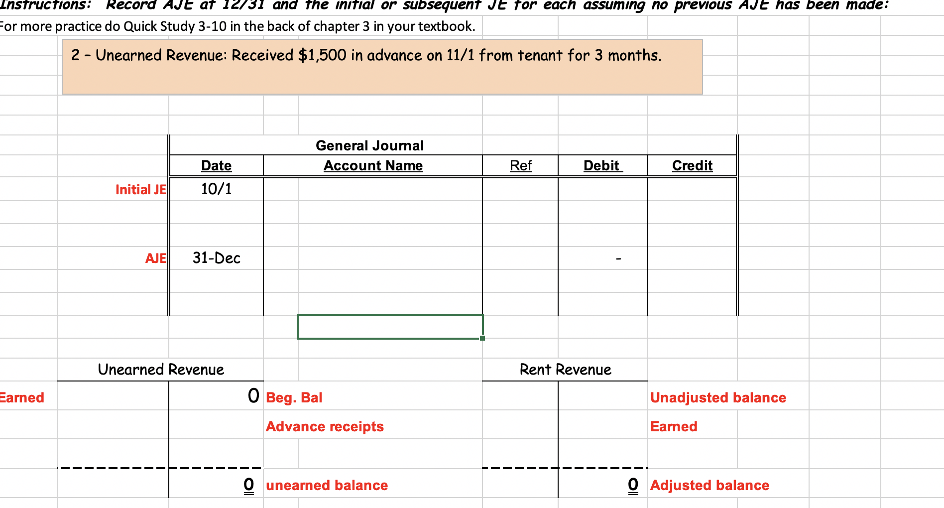 Lnstructions: Record AJE af 1273l and the initial or subsequent JE