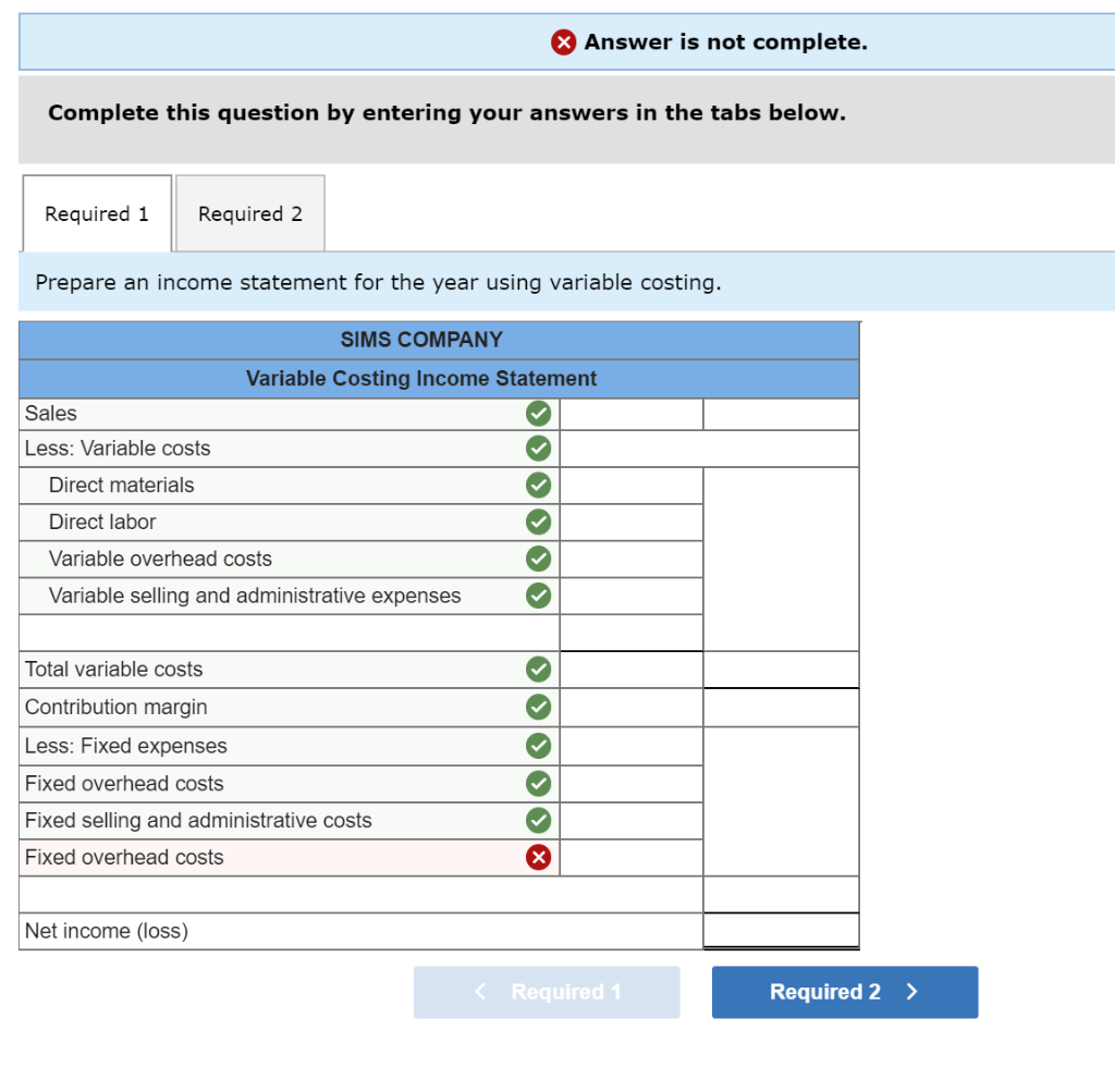 Exercise 06-3 Income reporting under absorption costing and variable costing LO P2
