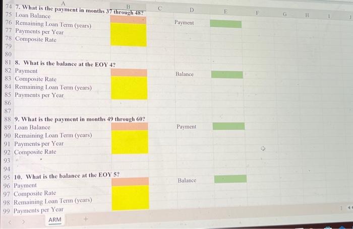 Balance 146 Remaining Loan ferm (years) 147 Payments per Year 148 Composite