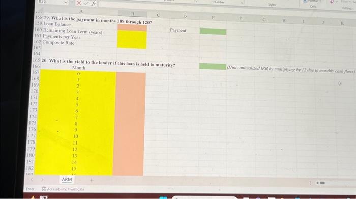 (years) 155 Payments per Year 156 58 19. What is the payment