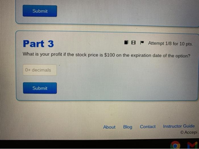 of $20 for $7 41. Part 1 8 Attempt 1/8 for 10