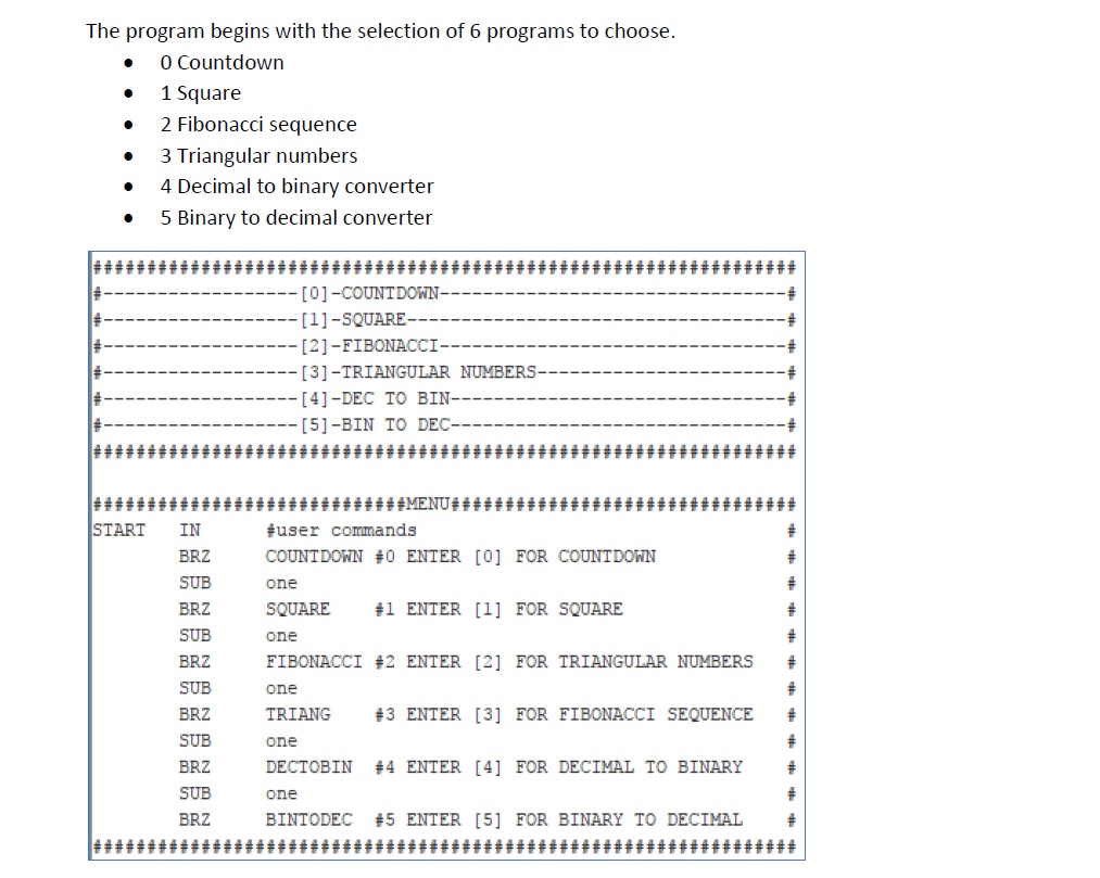 How do I do this: Write LMC programs to complete the following