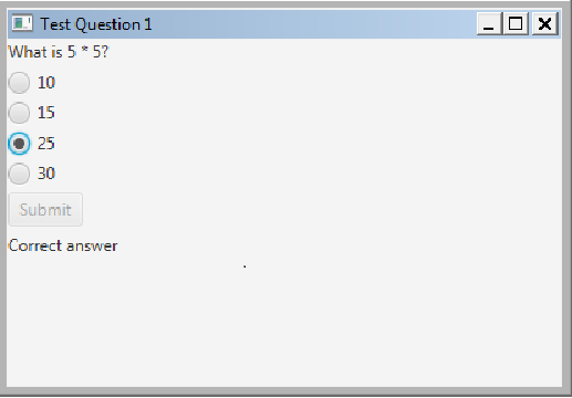 Create a java application that grades a multiple choice quiz. This is