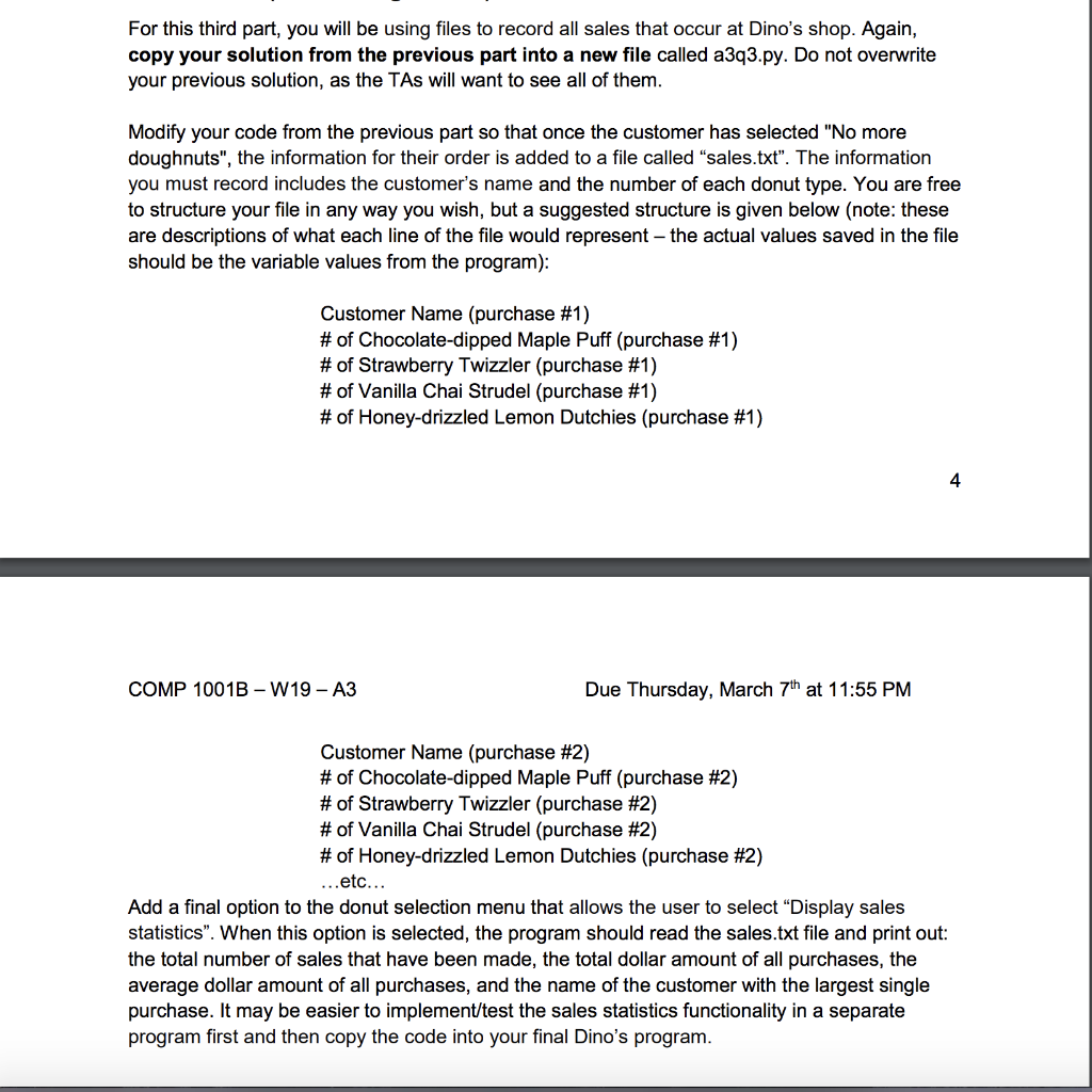 COMPUTER SCIENCE ASSIGNMENT QUESTION Please base the code off of this: (indentation