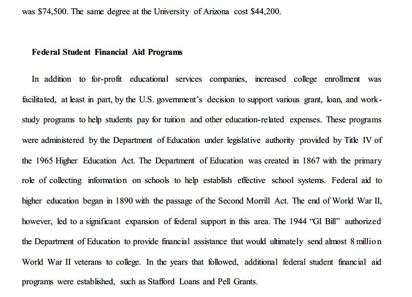 role does extending credit to students play in this model? What are