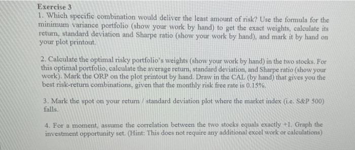 this is all one question with multiple parts. please use the stock