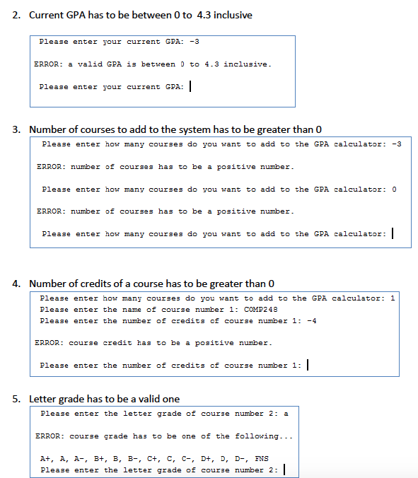 a new student, then he/she will enter 0 for the number of