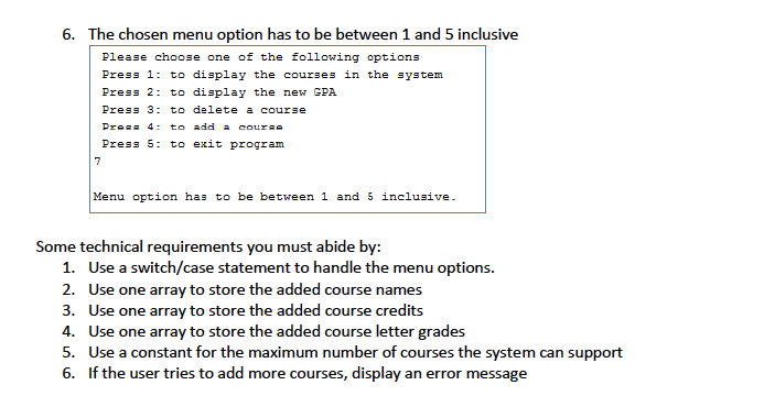 credits and the program will NOT ask the student about his/her current
