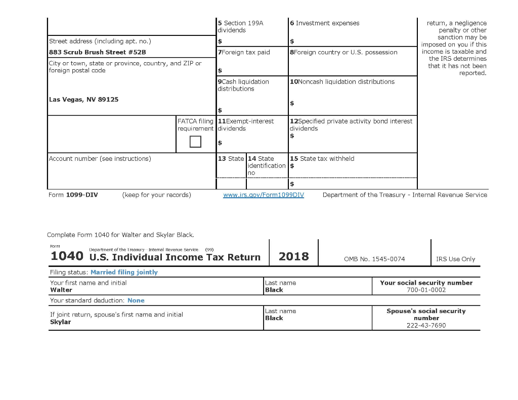 school teacher. His W-2 form is located on the next tab. Skylar's