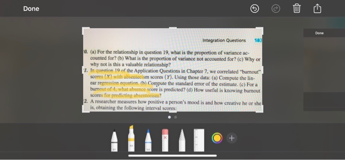  Done Done 183 Integration Questions 0. (a) For the relationship in