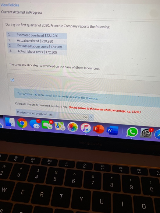  View Policies Current Attempt in Progress During the first quarter of