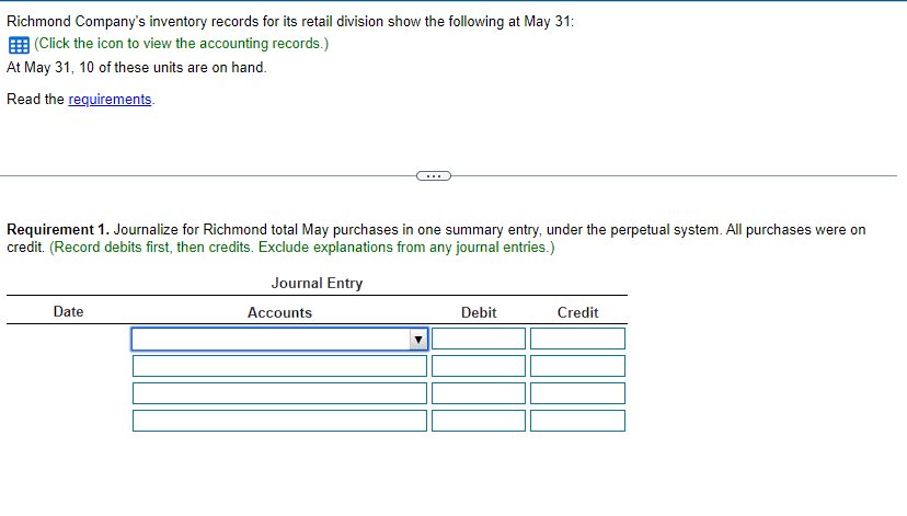 show the following at May 31: (Click the icon to view the