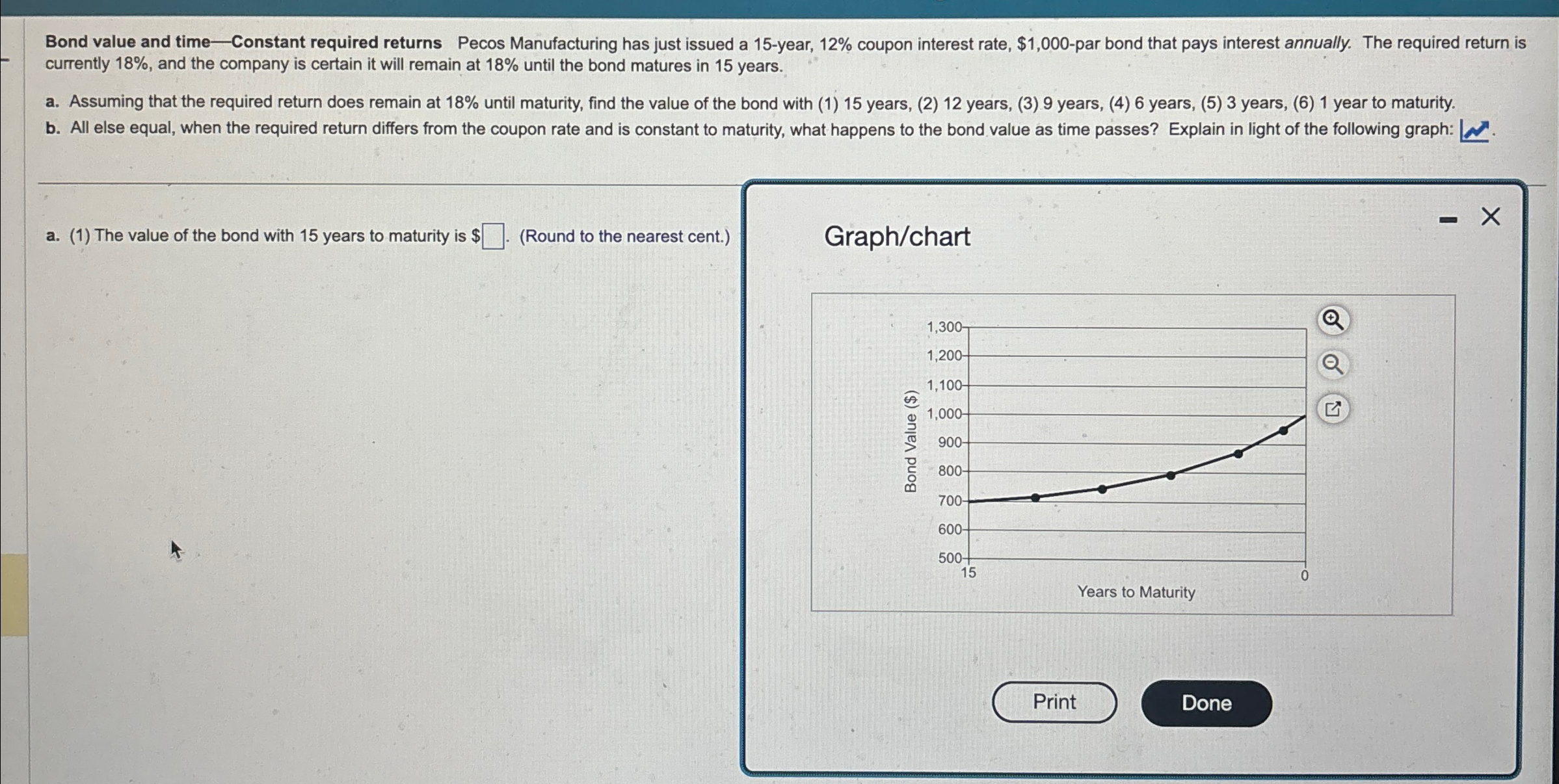  Bond value and time-Constant required returns Pecos Manufacturing has just issued